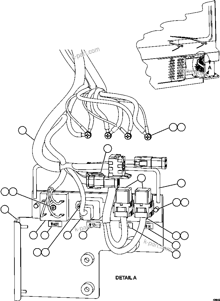 Komatsu parts book diagram for AFE57-HM 830E-1AC S/N A40953  UNITED TACONITE: WIPER/WASHER TIMER DELAY MODULES