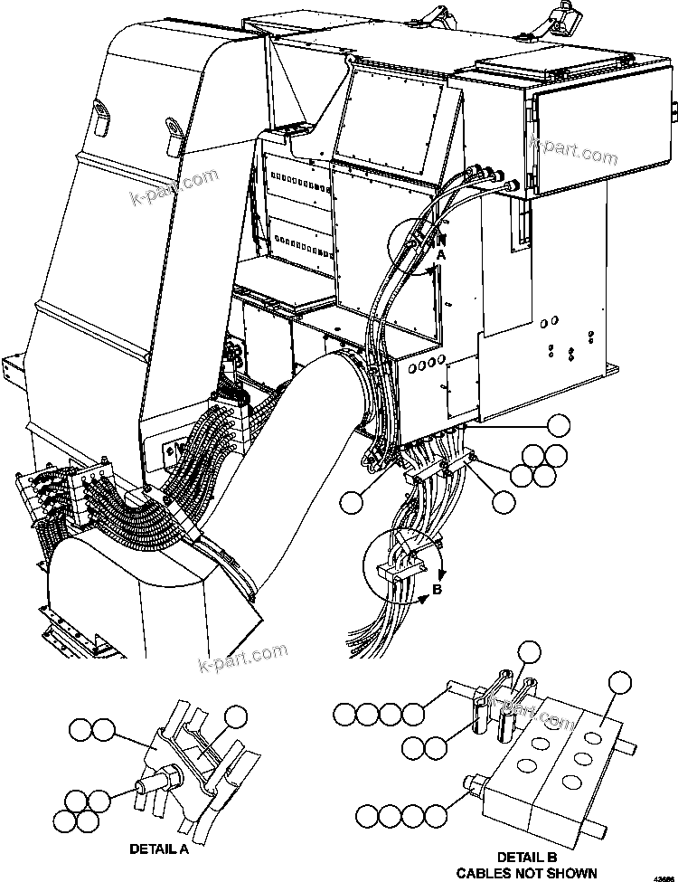 Komatsu parts book diagram for AFE57-HM 830E-1AC S/N A40953  UNITED TACONITE: ALTERNATOR WIRING   1/3