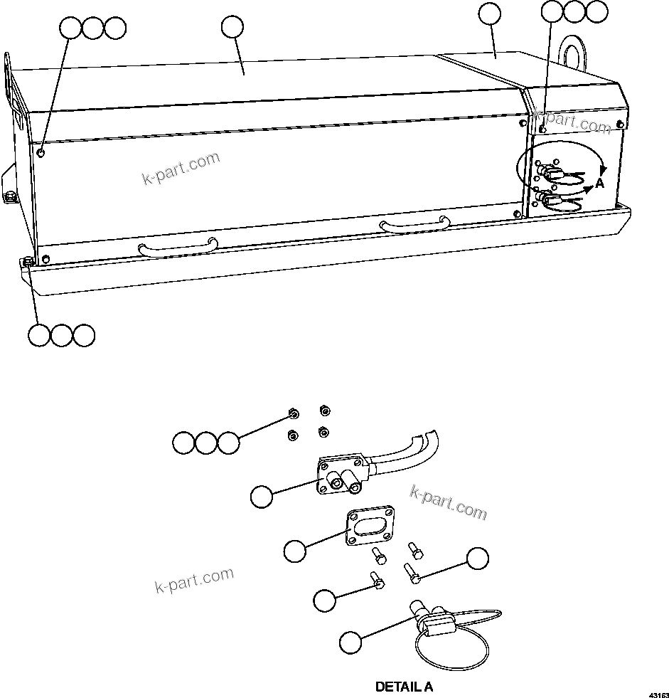 Komatsu parts book diagram for AFE57-HM 830E-1AC S/N A40953  UNITED TACONITE: BATTERY BOX    1/6