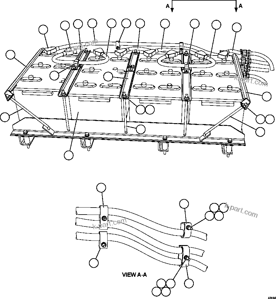 Komatsu parts book diagram for AFE57-HM 830E-1AC S/N A40953  UNITED TACONITE: BATTERY BOX    4/6