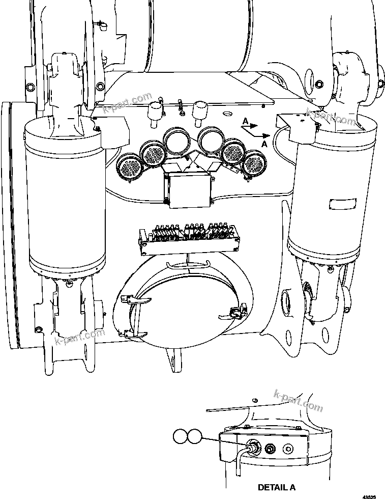 Komatsu parts book diagram for AFE57-HM 830E-1AC S/N A40953  UNITED TACONITE: PAYLOAD METER III - REAR SUSPENSIONS