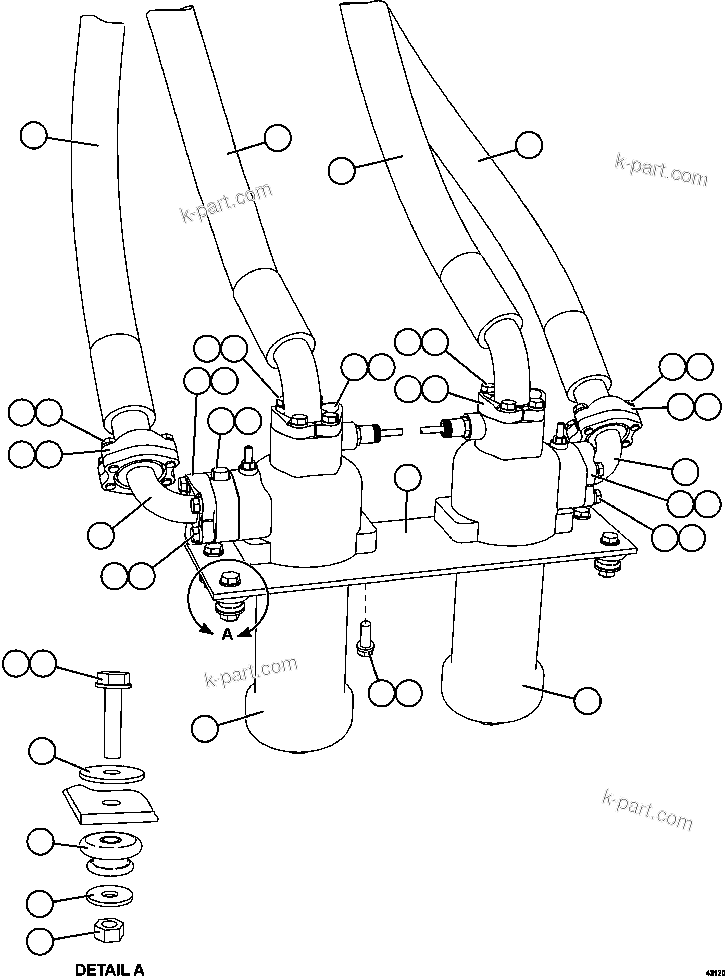 Komatsu parts book diagram for AFE57-HM 830E-1AC S/N A40953  UNITED TACONITE: HOIST FILTER INSTALLATION
