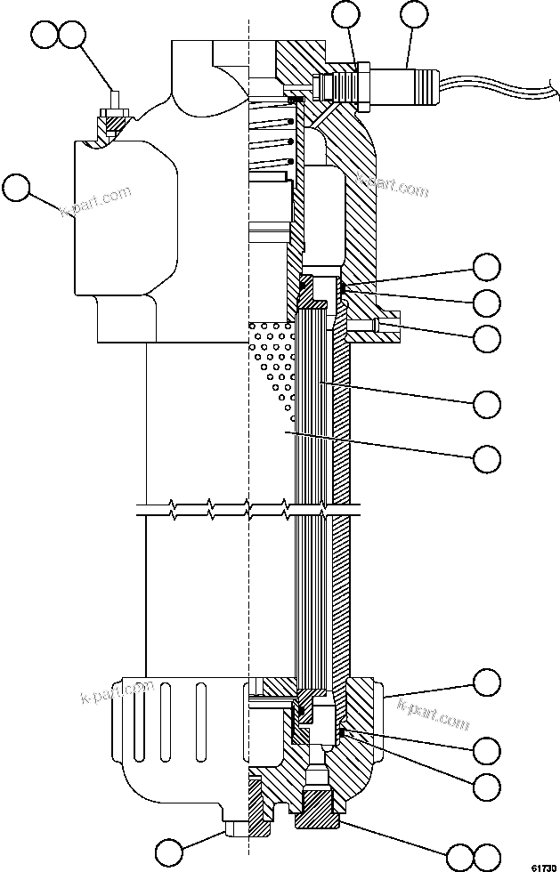 Komatsu parts book diagram for AFE57-HM 830E-1AC S/N A40953  UNITED TACONITE: HYDRAULIC FILTER - HOIST     XB3937