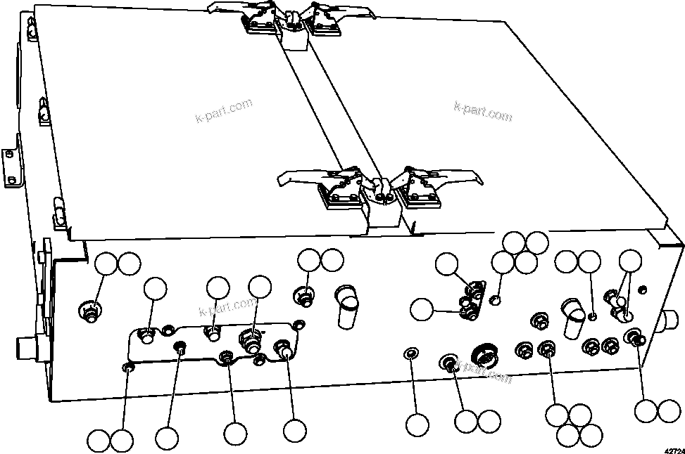 Komatsu parts book diagram for AFE57-HM 830E-1AC S/N A40953  UNITED TACONITE: HYDRAULIC CABINET  2/4