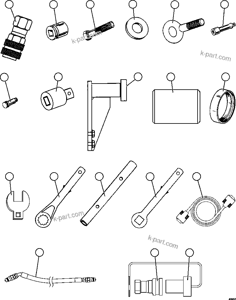 Komatsu parts book diagram for AFE57-HM 830E-1AC S/N A40953  UNITED TACONITE: TOOL GROUP    1/2