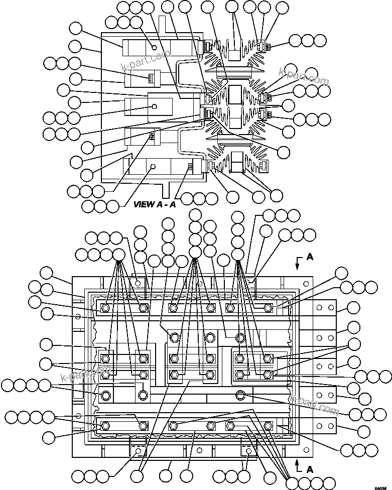 Komatsu parts book diagram for AFE57-HM 830E-1AC S/N A40953  UNITED TACONITE: RECTIFIER PANEL                   GE0557