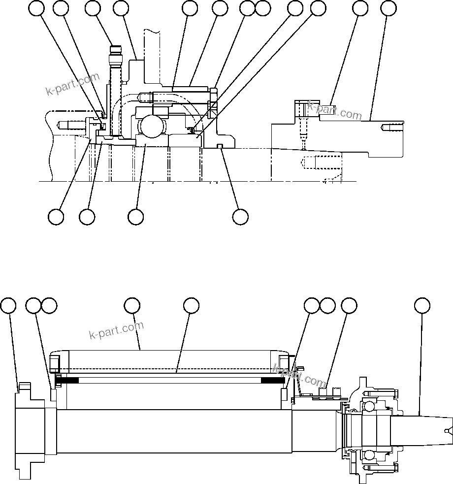 Komatsu parts book diagram for AFE57-HM 830E-1AC S/N A40953  UNITED TACONITE: ALTERNATOR - ENGINE MOUNT   2/2
