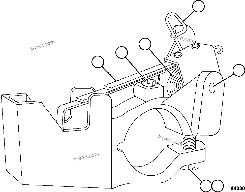 Komatsu parts book diagram for AFE57-HM 830E-1AC S/N A40953  UNITED TACONITE: ALTERNATOR - BRUSH HOLDER ASSM     VJ1024