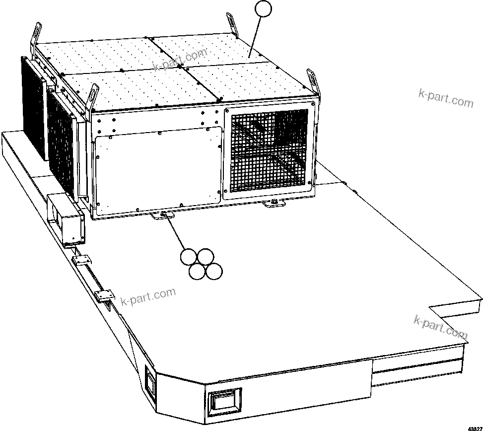 Komatsu parts book diagram for AFE57-HM 830E-1AC S/N A40953  UNITED TACONITE: RETARDING GRID INSTALLATION      1/2