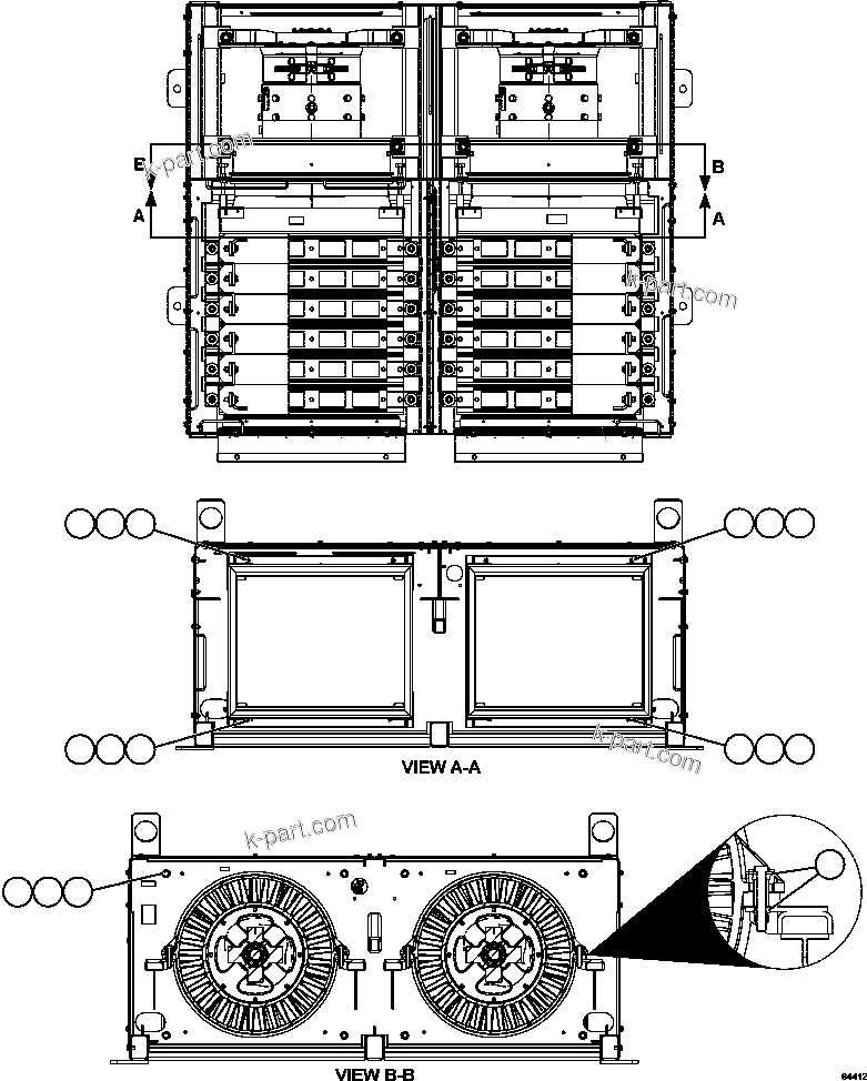 Komatsu parts book diagram for AFE57-HM 830E-1AC S/N A40953  UNITED TACONITE: RETARDING GRID  3/6   58E-06-00001