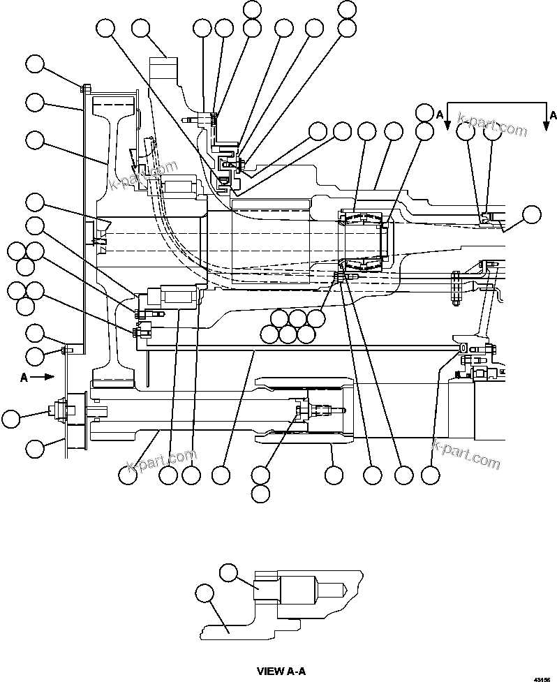 Komatsu parts book diagram for AFE57-HM 830E-1AC S/N A40953  UNITED TACONITE: WHEEL MOTOR  1/8   PC3159