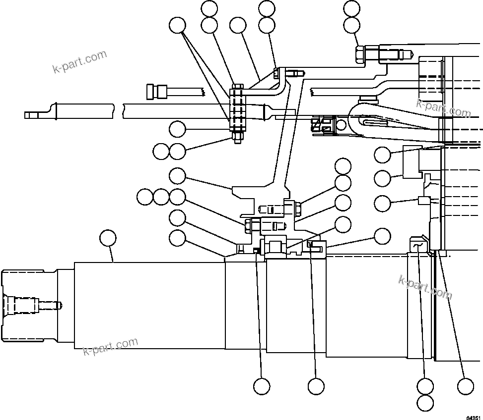 Komatsu parts book diagram for AFE57-HM 830E-1AC S/N A40953  UNITED TACONITE: WHEEL MOTOR  5/8   PC3159