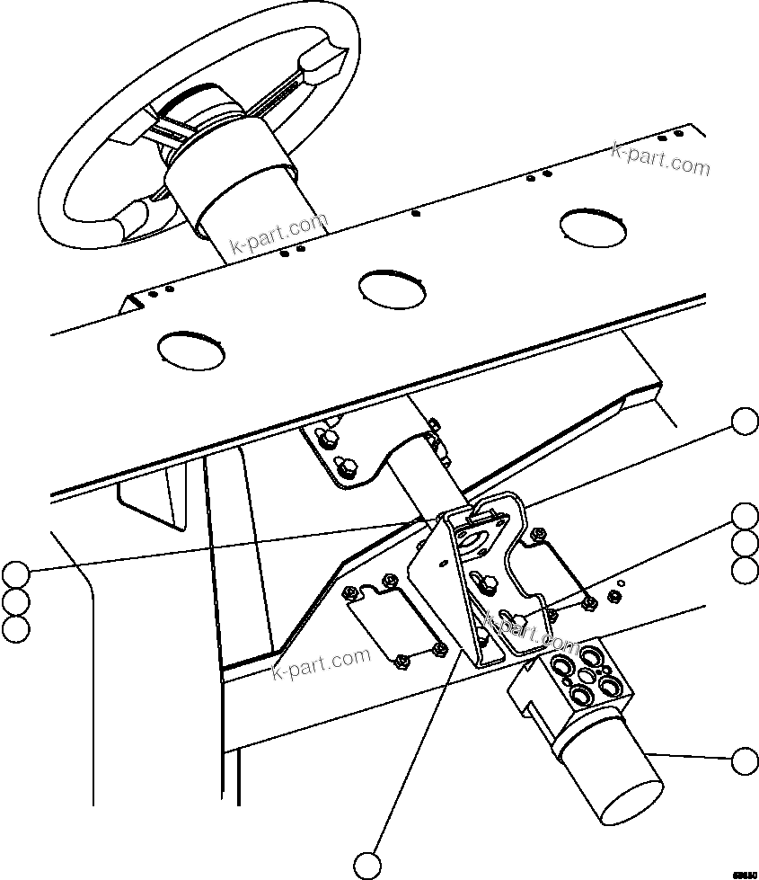 Komatsu parts book diagram for AFE57-HT 830E-1AC S/N A40966, A40987 & A40990 - A40992  SEVERSTAL: STEERING CONTROL UNIT INSTALLATION