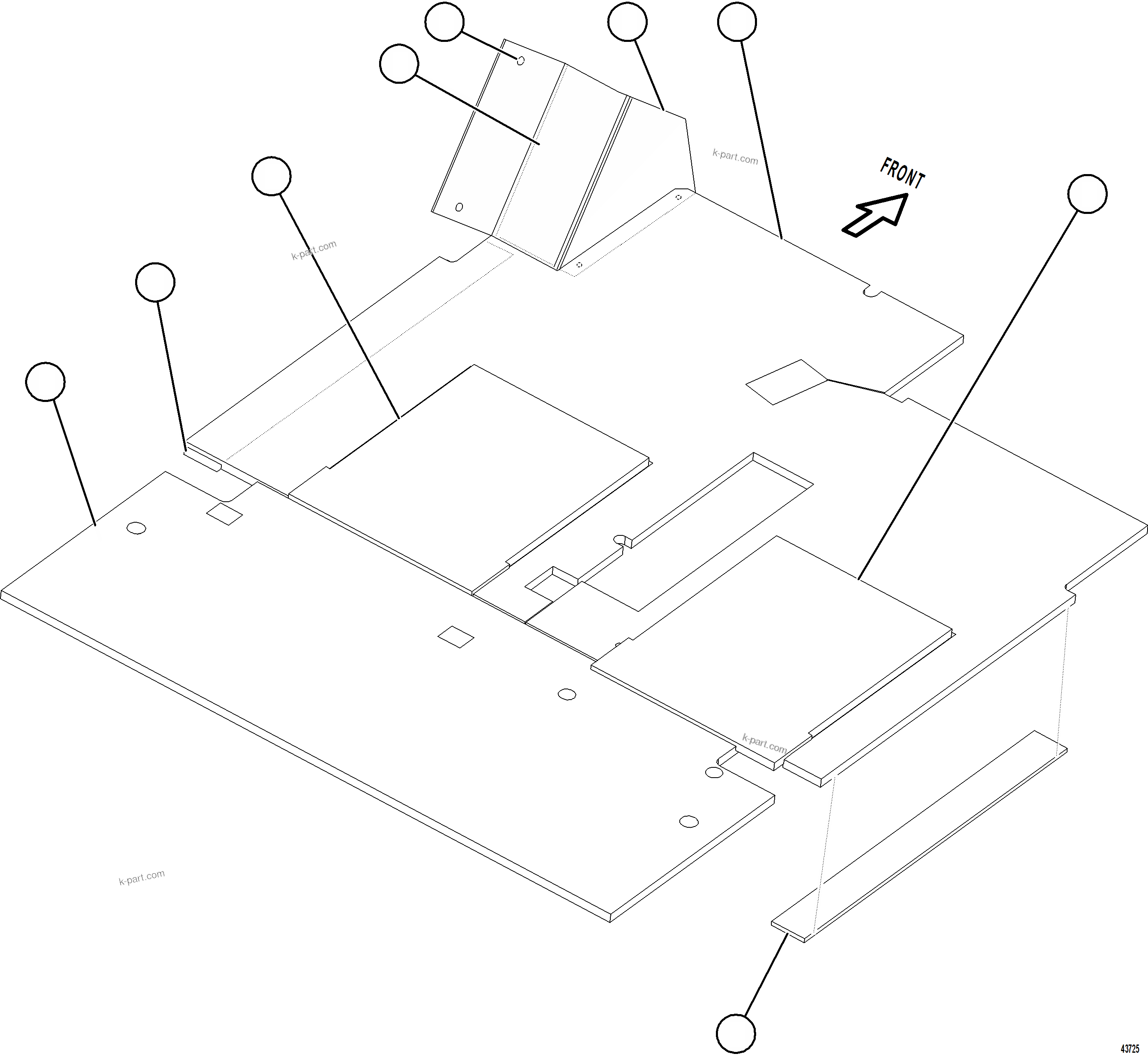 Komatsu parts book diagram for AFE57-HT 830E-1AC S/N A40966, A40987 & A40990 - A40992  SEVERSTAL: FOOTREST AND FLOOR MATS