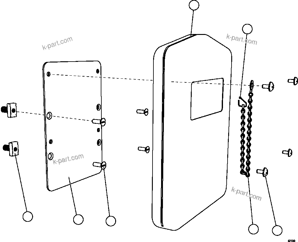 Komatsu parts book diagram for AFE57-HT 830E-1AC S/N A40966, A40987 & A40990 - A40992  SEVERSTAL: MANUAL HOLDER