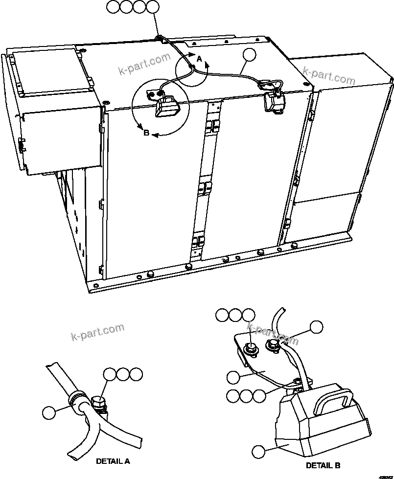 Komatsu parts book diagram for AFE57-HT 830E-1AC S/N A40966, A40987 & A40990 - A40992  SEVERSTAL: CONTROL CABINET EXTERIOR LIGHTS