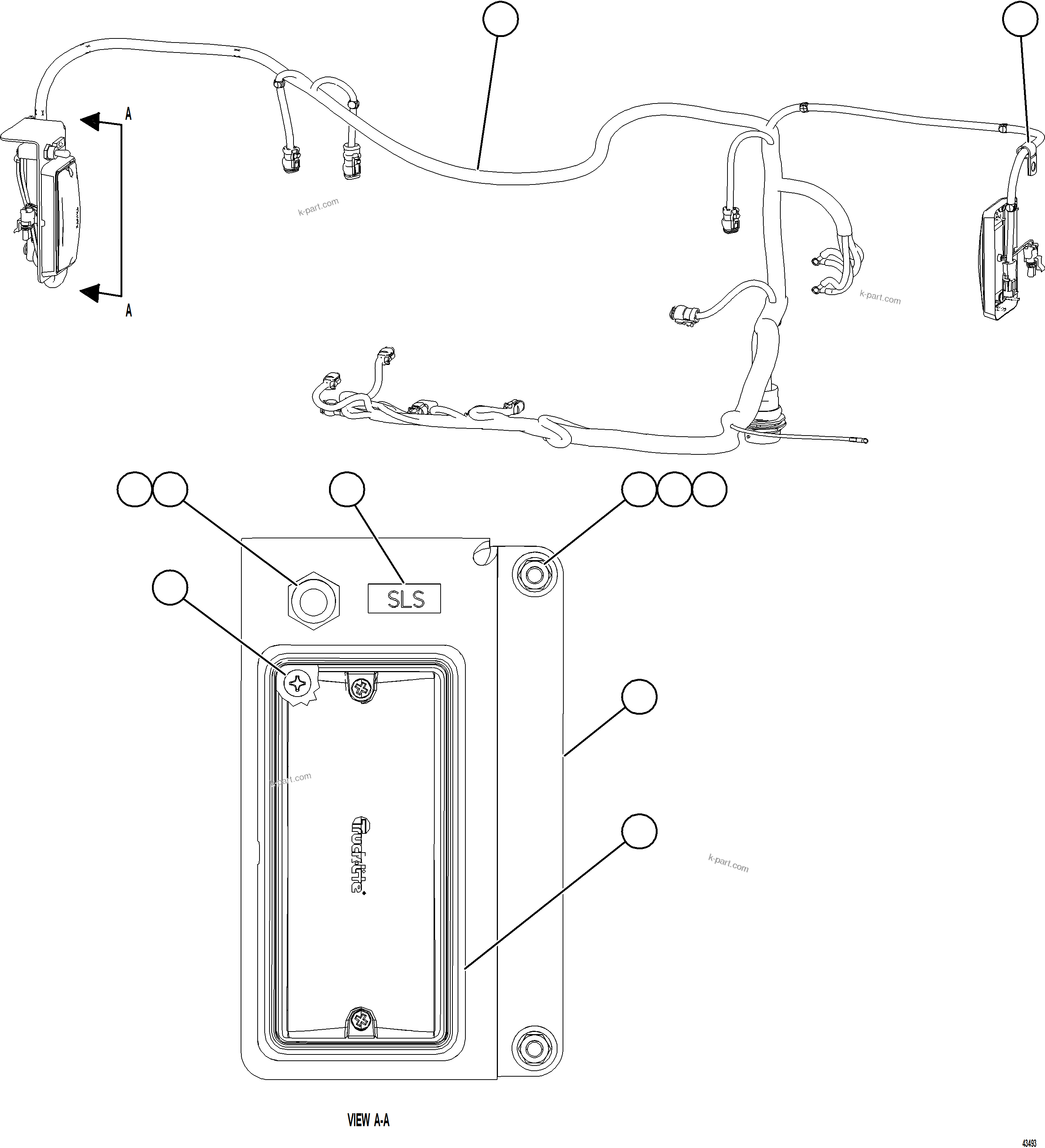Komatsu parts book diagram for AFE57-HT 830E-1AC S/N A40966, A40987 & A40990 - A40992  SEVERSTAL: HYDRAULIC CABINET WIRING