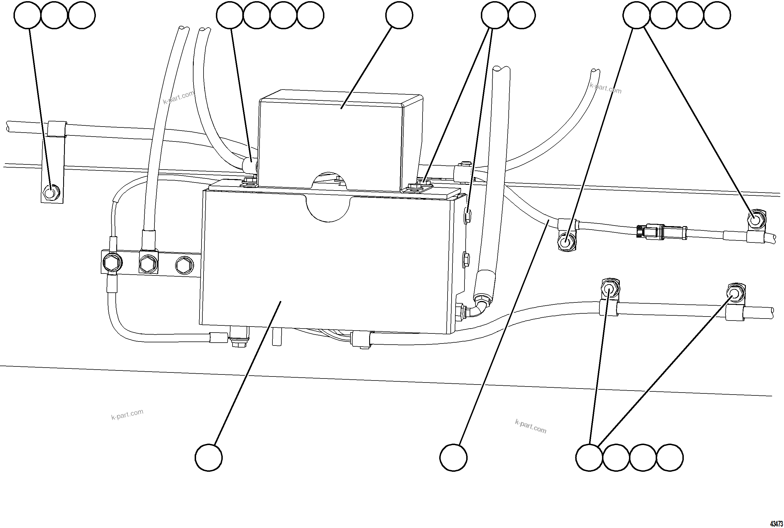 Komatsu parts book diagram for AFE57-HT 830E-1AC S/N A40966, A40987 & A40990 - A40992  SEVERSTAL: STARTING SYSTEM WIRING    2/4