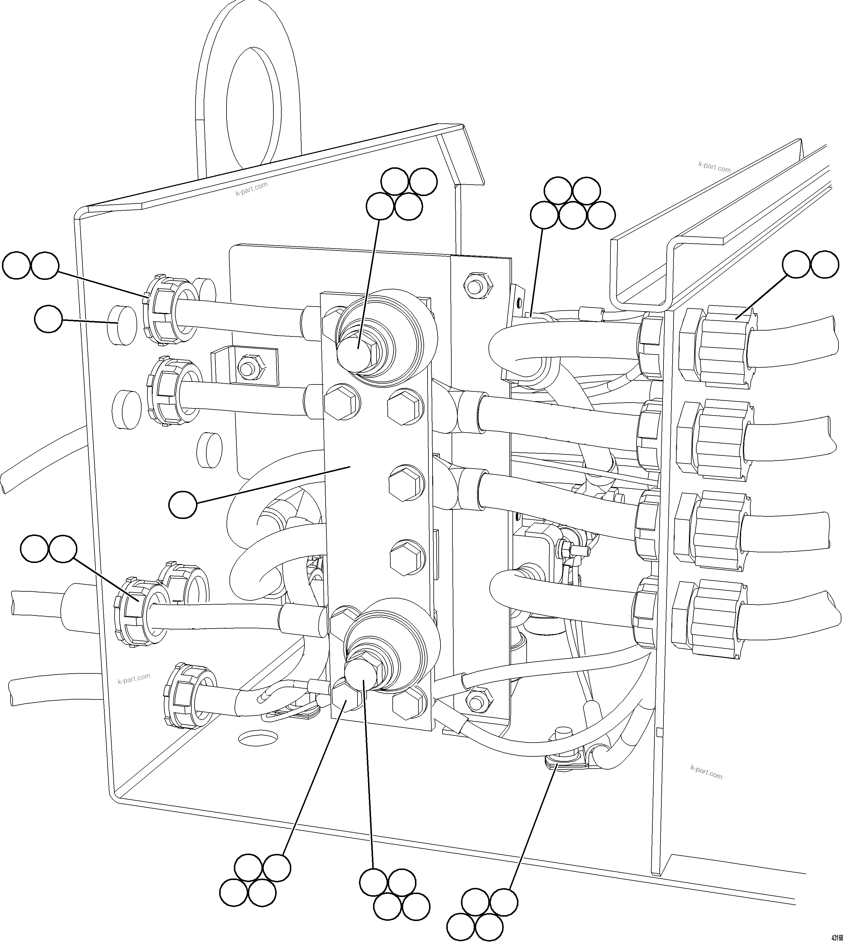 Komatsu parts book diagram for AFE57-HT 830E-1AC S/N A40966, A40987 & A40990 - A40992  SEVERSTAL: BATTERY BOX    6/6