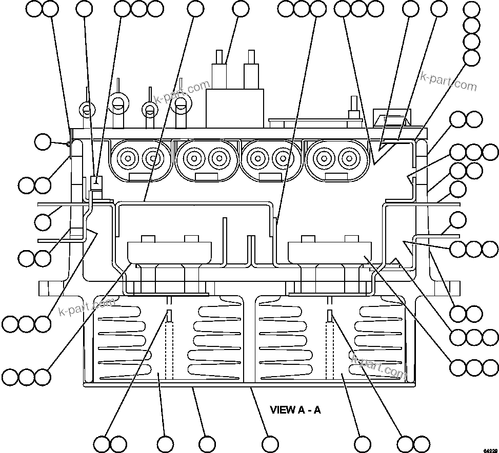Komatsu parts book diagram for AFE57-HT 830E-1AC S/N A40966, A40987 & A40990 - A40992  SEVERSTAL: PANEL - AFSE  2/2         58B-43-00220