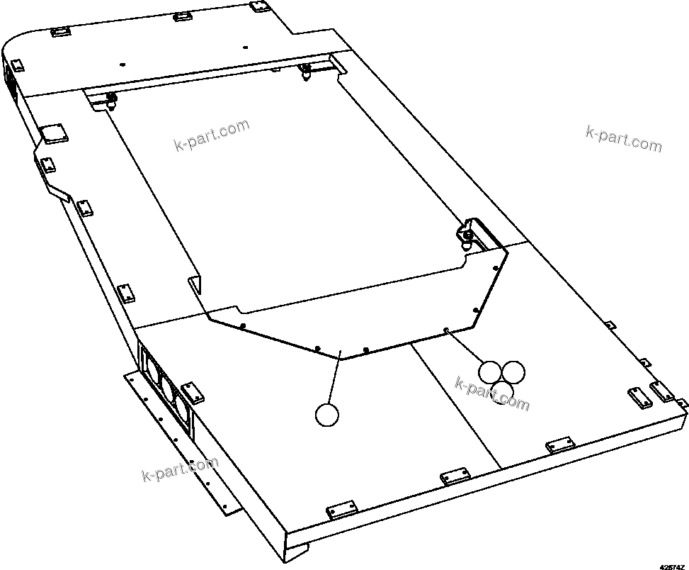 Komatsu parts book diagram for AFE57-JJ 830E-1AC S/N A41035 COLOWYO: LH DECK INSTALLATION    2/2