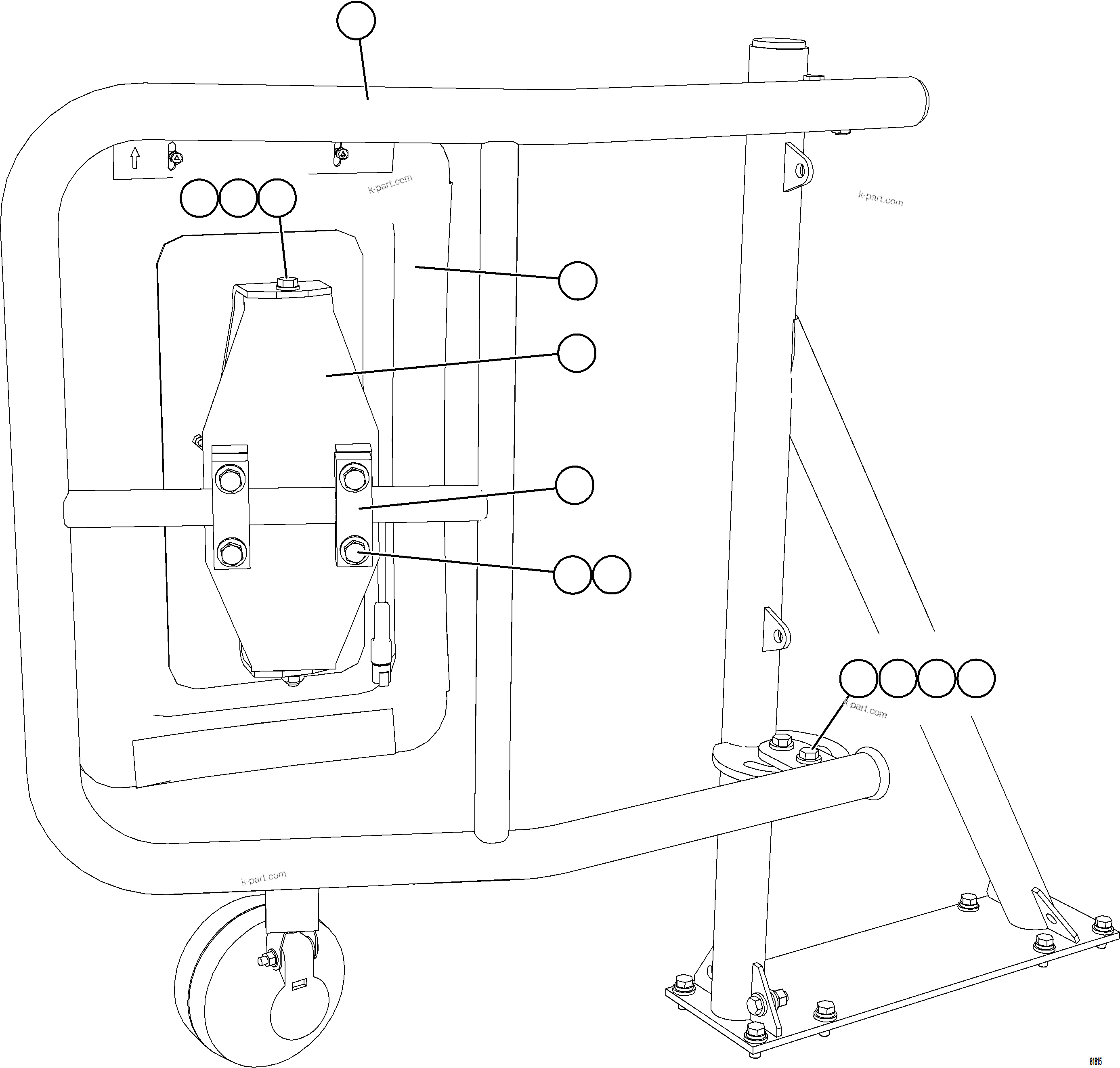 Komatsu parts book diagram for AFE57-JJ 830E-1AC S/N A41035 COLOWYO: RH MIRROR INSTALLATION