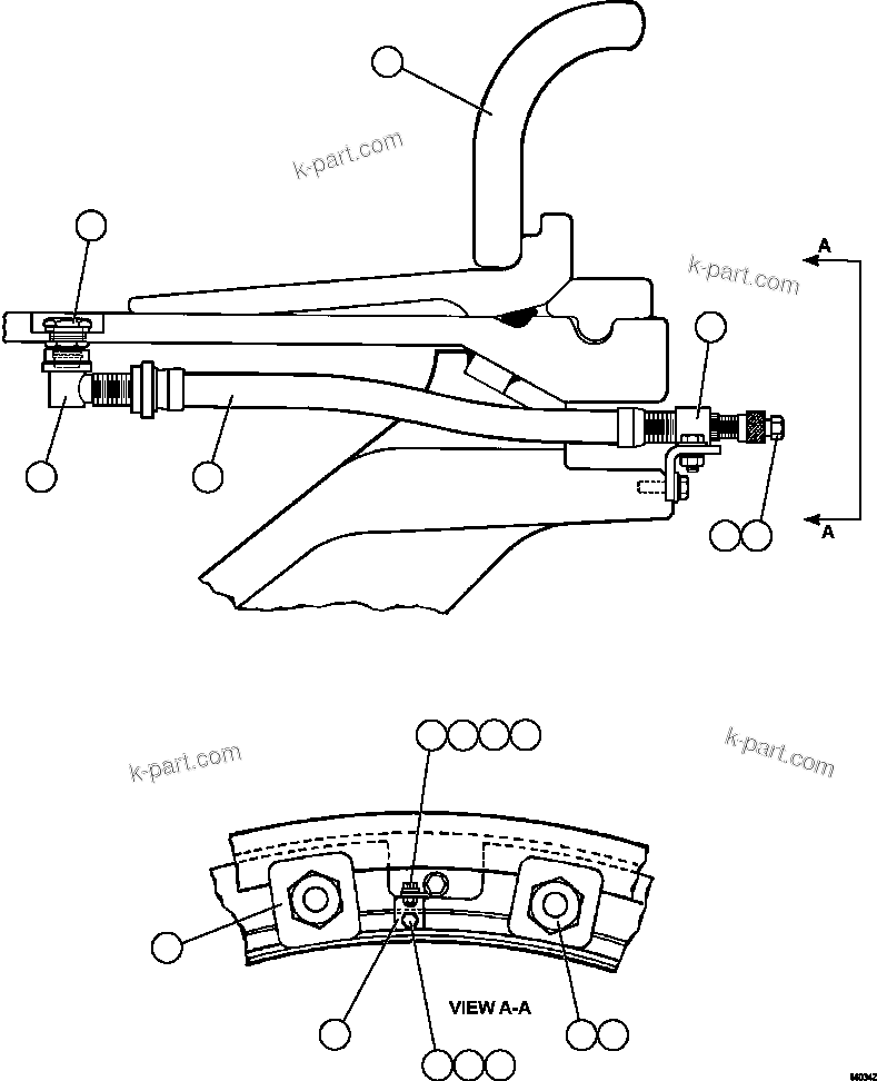 Komatsu parts book diagram for AFE57-JJ 830E-1AC S/N A41035 COLOWYO: FRONT WHEEL INSTALLATION