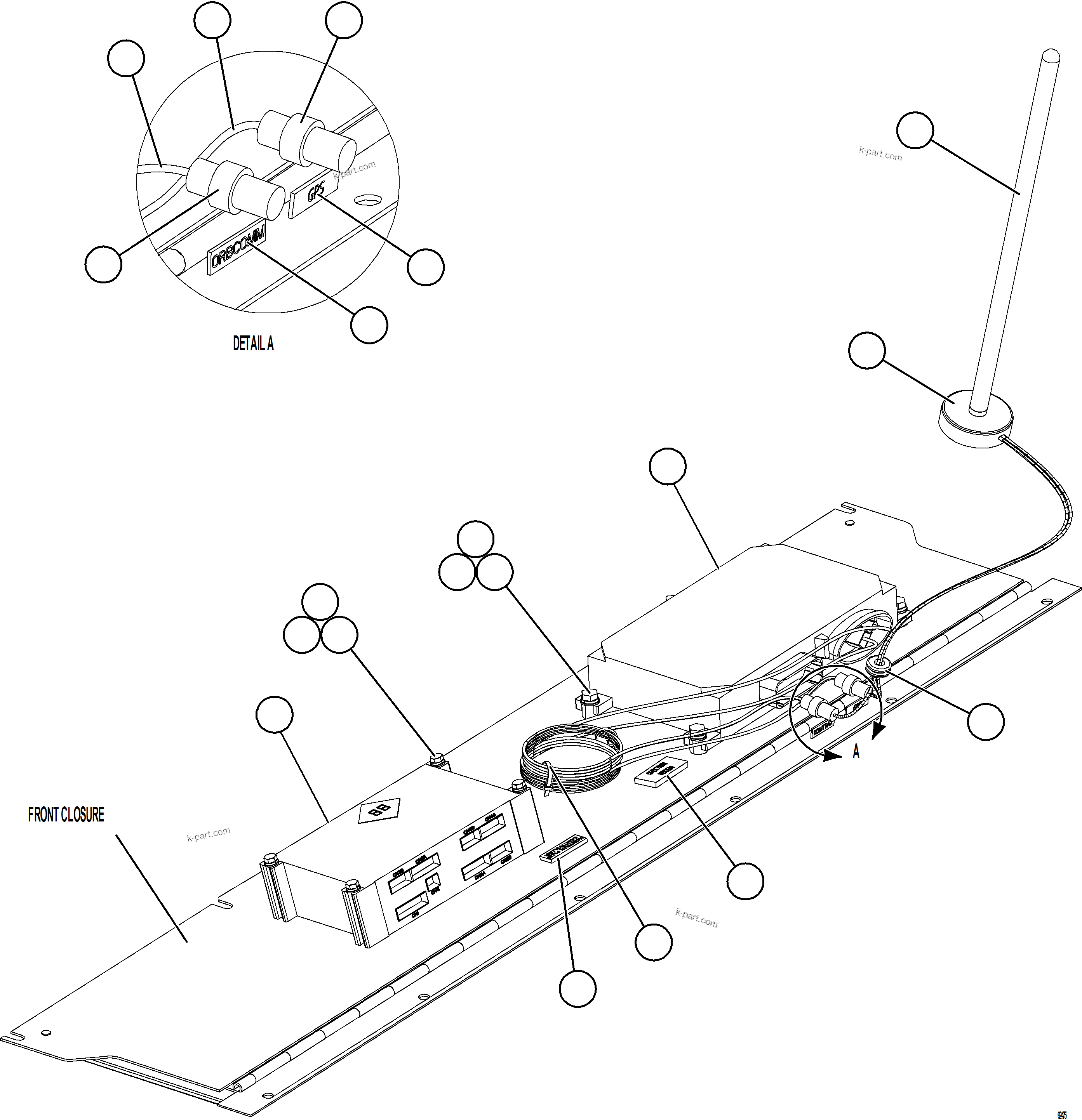 Komatsu parts book diagram for AFE57-JJ 830E-1AC S/N A41035 COLOWYO: ORBCOMM/KOMTRAX PLUS INSTALLATION