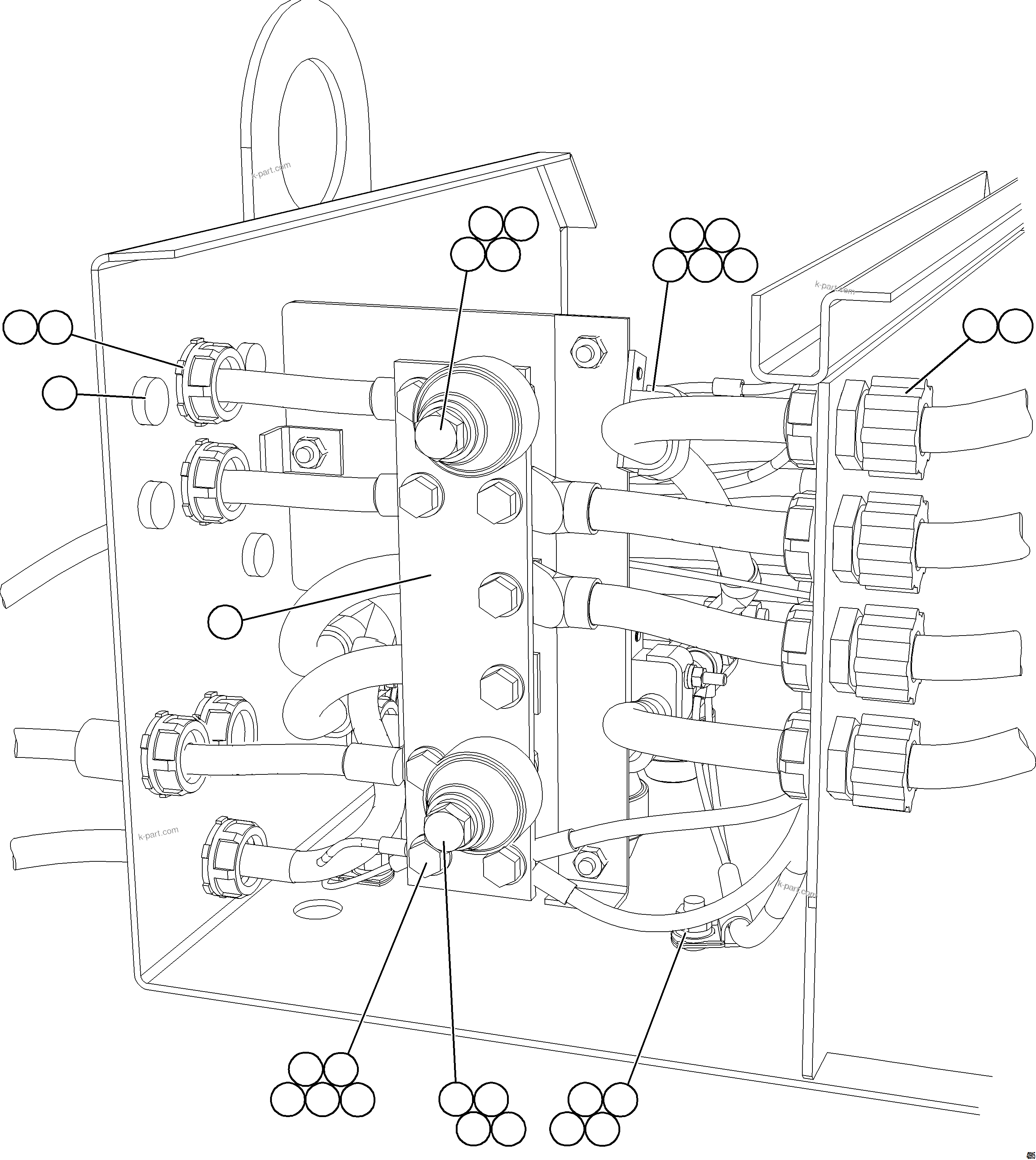 Komatsu parts book diagram for AFE57-JJ 830E-1AC S/N A41035 COLOWYO: BATTERY BOX    6/6