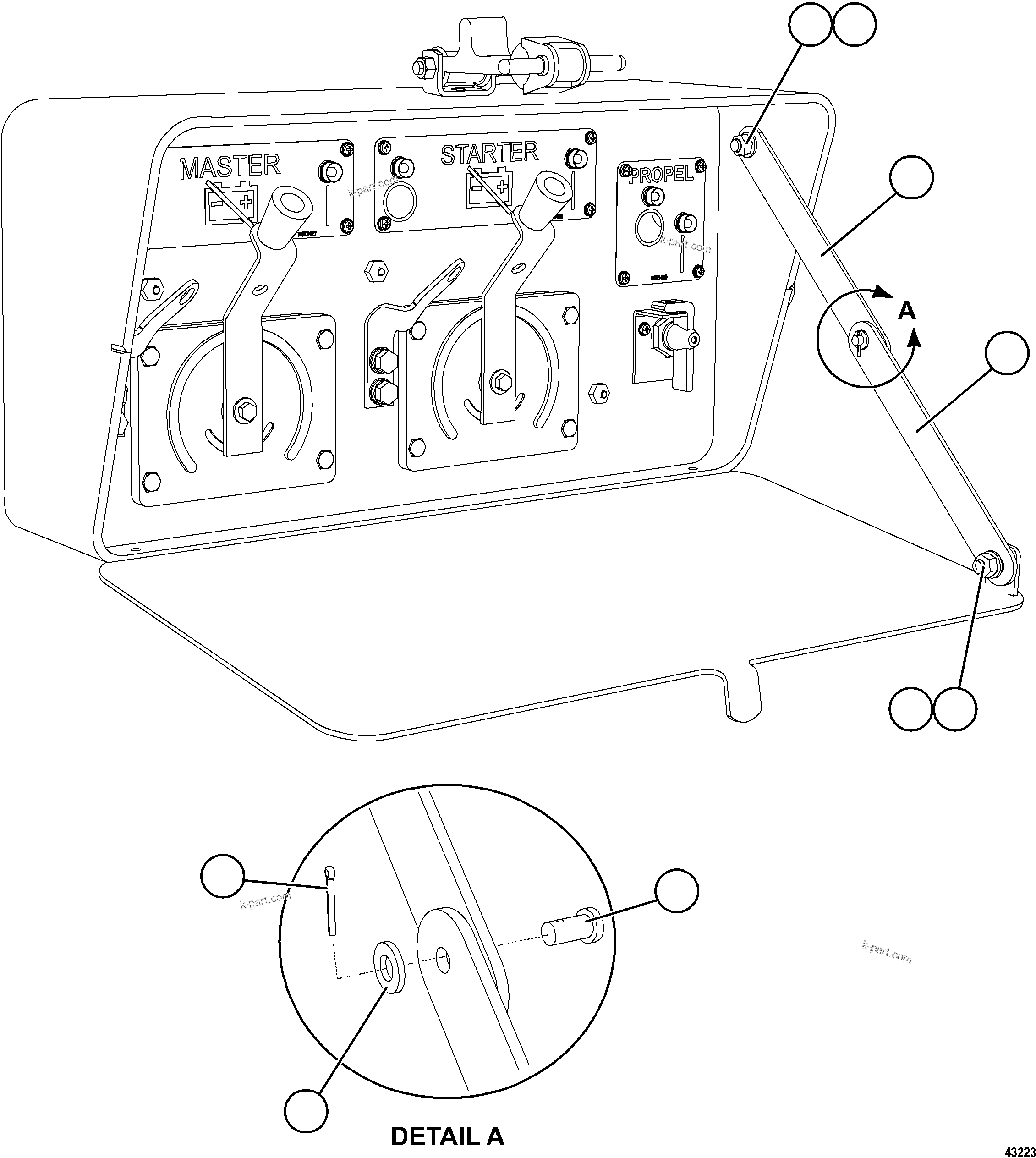 Komatsu parts book diagram for AFE57-JJ 830E-1AC S/N A41035 COLOWYO: ISOLATION BOX    3/3    58E-06-01320