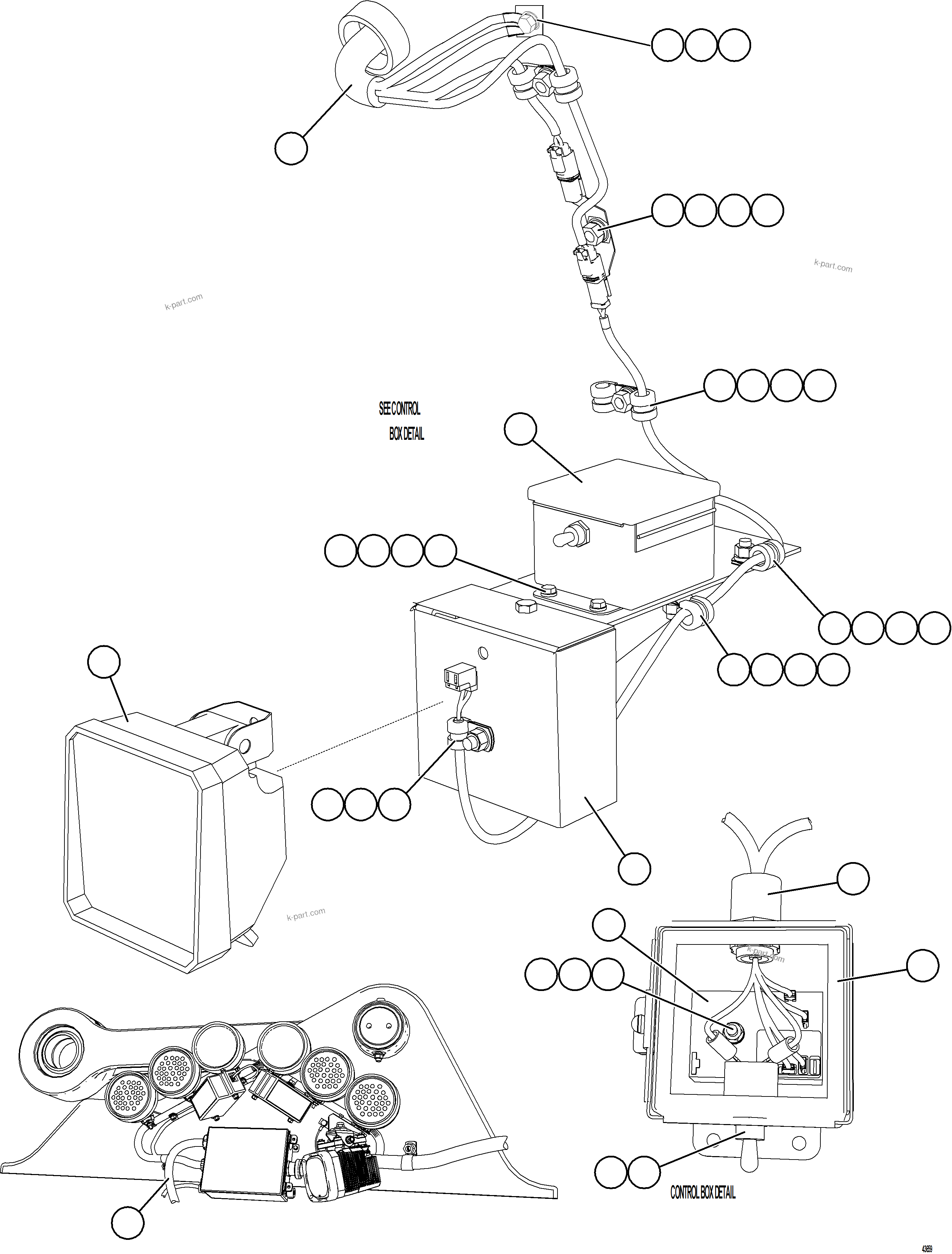 Komatsu parts book diagram for AFE57-JJ 830E-1AC S/N A41035 COLOWYO: AXLE SERVICE LIGHT