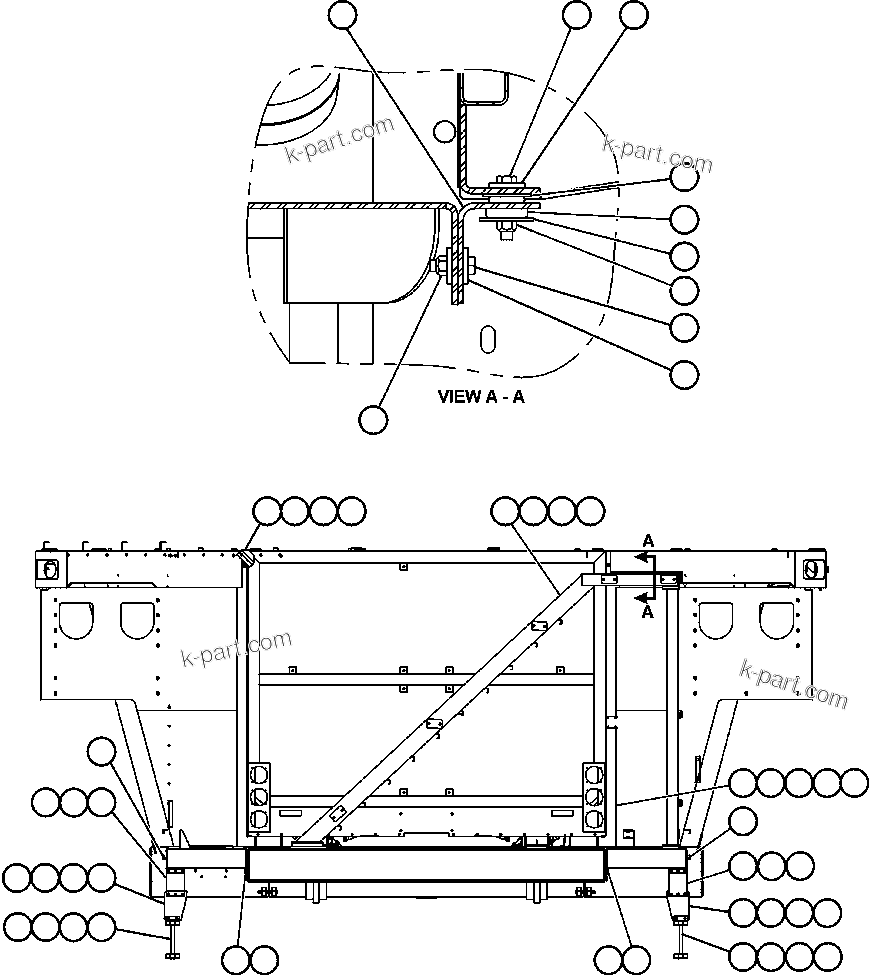 Komatsu parts book diagram for AFE57-X 830E-AC S/N A30101     HIBBING TACONITE: LADDER, STEPS & PLATFORMS