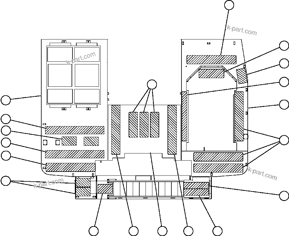 Komatsu parts book diagram for AFE57-X 830E-AC S/N A30101     HIBBING TACONITE: DECK SECTIONS & SAFETY WALKS