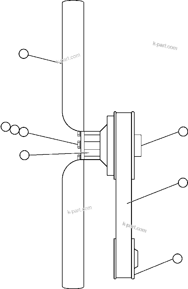 Komatsu parts book diagram for AFE57-X 830E-AC S/N A30101     HIBBING TACONITE: FAN & FAN DRIVE