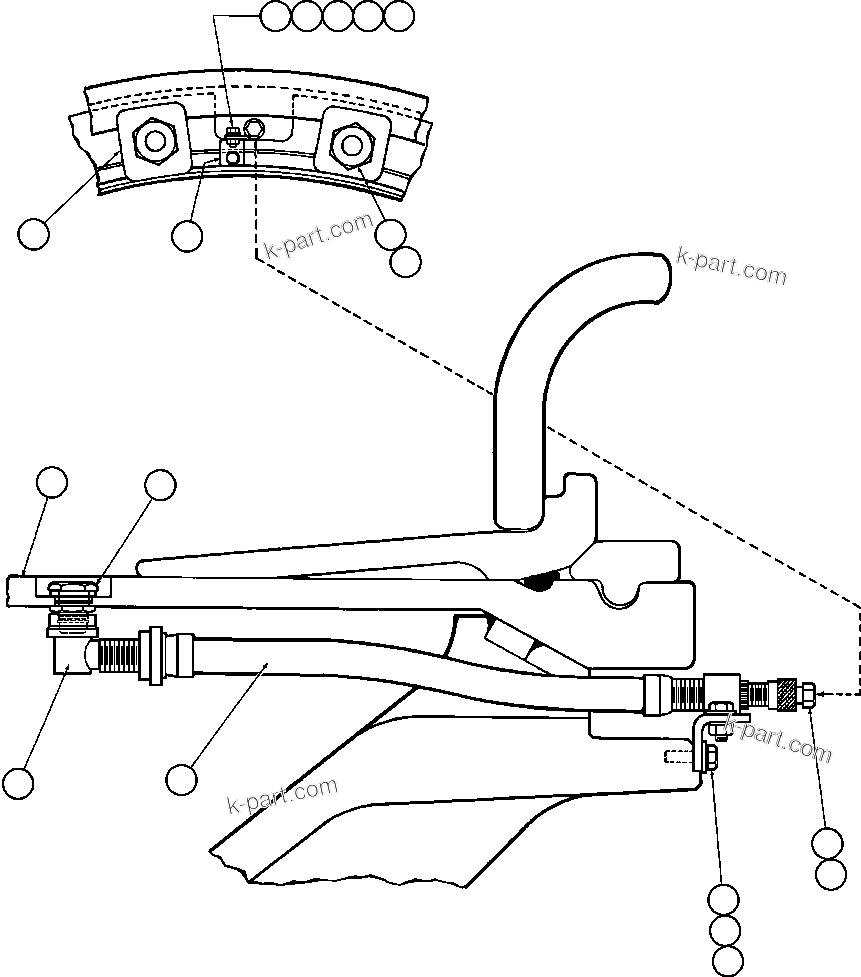 Komatsu parts book diagram for AFE57-X 830E-AC S/N A30101     HIBBING TACONITE: FRONT WHEEL & MOUNTING