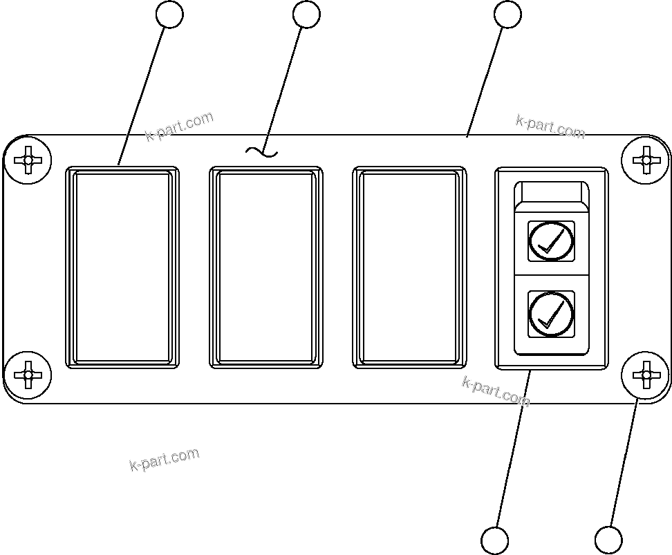 Komatsu parts book diagram for AFE57-X 830E-AC S/N A30101     HIBBING TACONITE: UPPER L.H. DASH MODULE (EL4149)