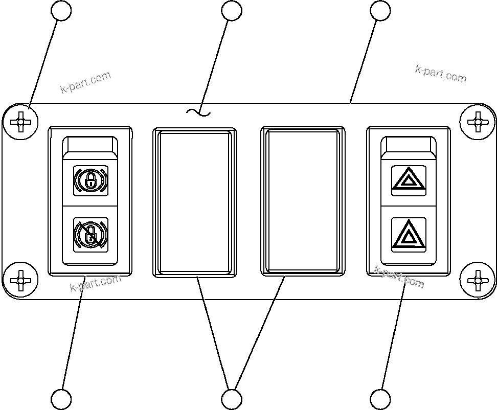 Komatsu parts book diagram for AFE57-X 830E-AC S/N A30101     HIBBING TACONITE: UPPER R.H. DASH MODULE (EL3495)