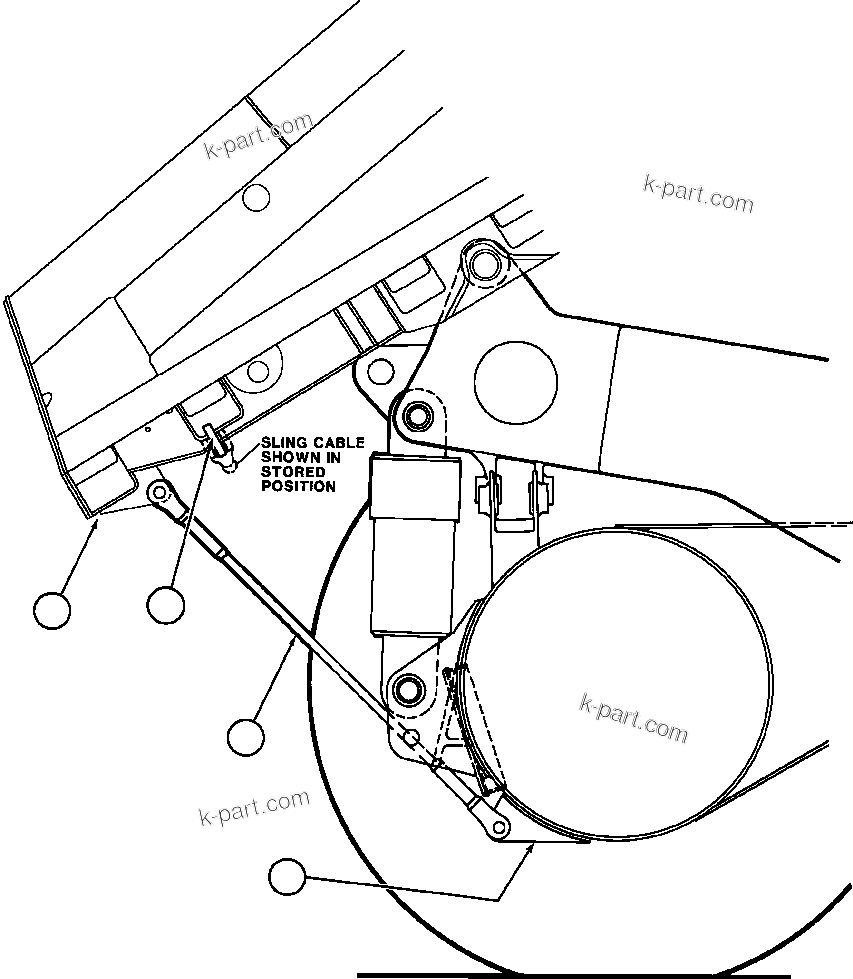 Komatsu parts book diagram for AFE57-X 830E-AC S/N A30101     HIBBING TACONITE: BODY CABLE SLING INSTALLATION