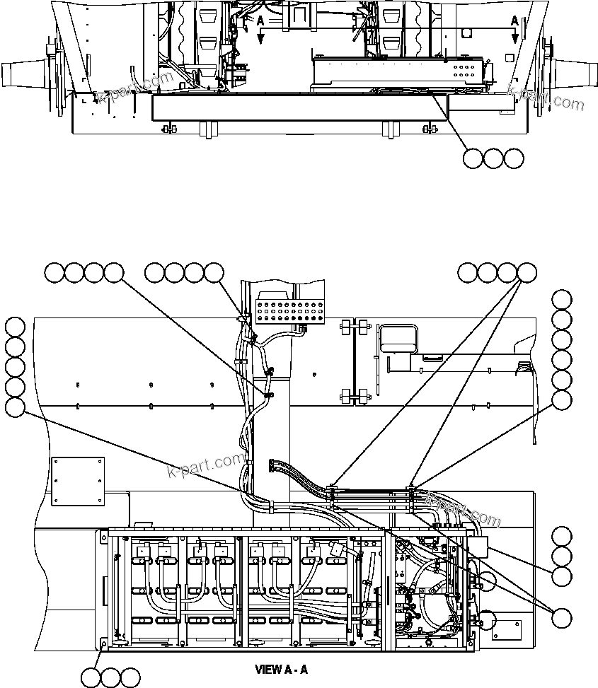 Komatsu parts book diagram for AFE57-X 830E-AC S/N A30101     HIBBING TACONITE: WIRING INSTALLATION