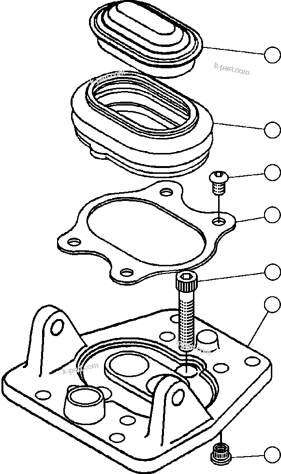 Komatsu parts book diagram for AFE57-X 830E-AC S/N A30101     HIBBING TACONITE: BRAKE VALVE SUB-ASSEMBLY - 1 (BF1851)