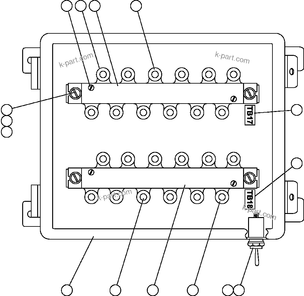 Komatsu parts book diagram for AFE57-X 830E-AC S/N A30101     HIBBING TACONITE: L.H. JUNCTION BOX ASSEMBLY
