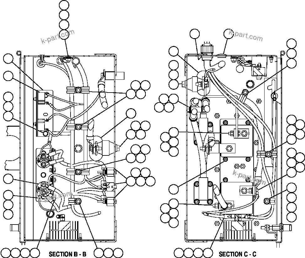 Komatsu parts book diagram for AFE57-X 830E-AC S/N A30101     HIBBING TACONITE: BATTERY DISCONNECT BOX - 1