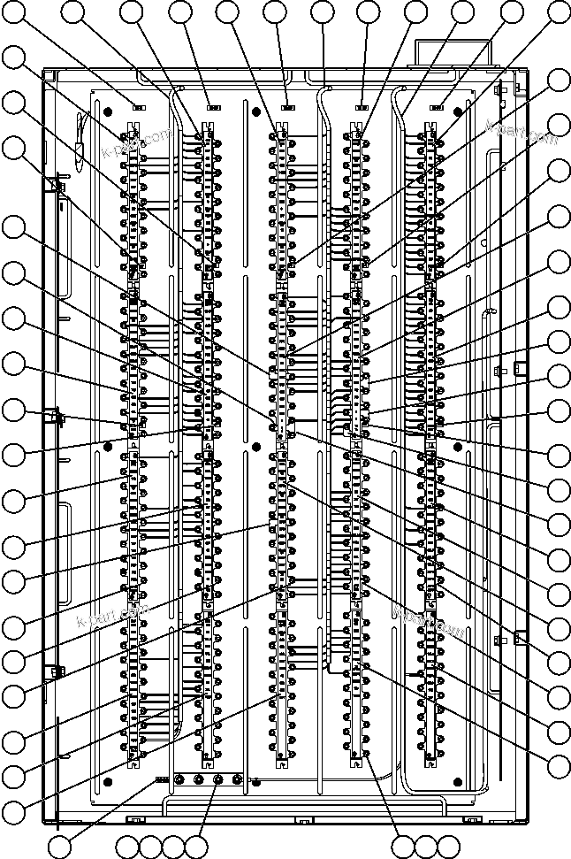 Komatsu parts book diagram for AFE57-X 830E-AC S/N A30101     HIBBING TACONITE: AUXILIARY CONTROL CABINET COMPONENTS - REAR WALL