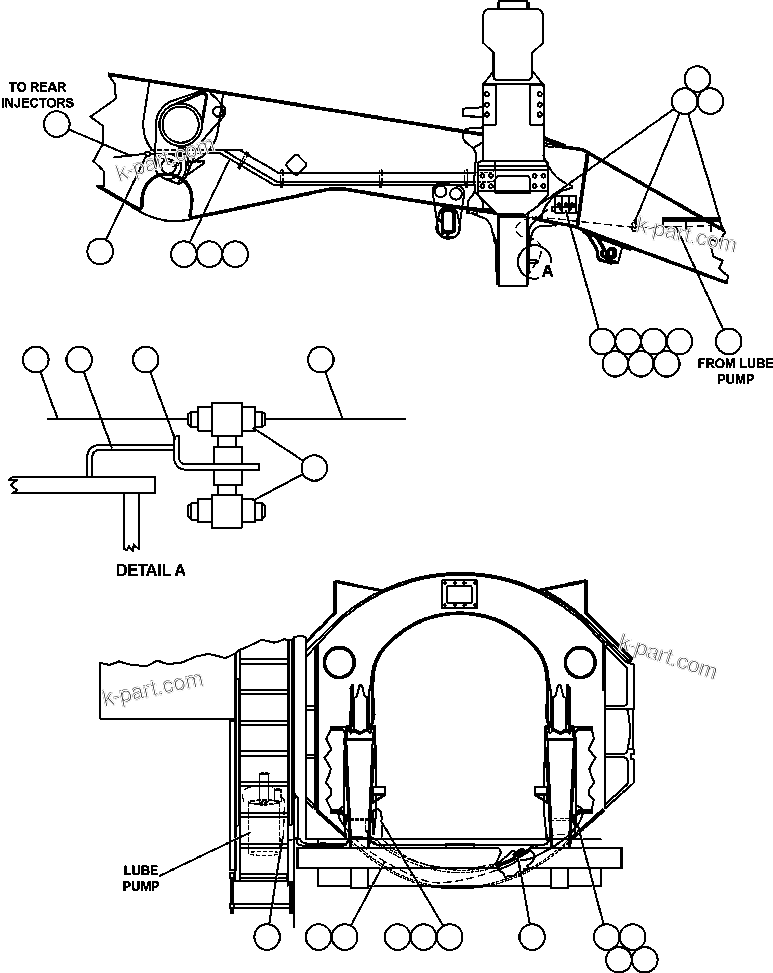 Komatsu parts book diagram for AFE57-X 830E-AC S/N A30101     HIBBING TACONITE: AUTOMATIC LUBRICATION SYSTEM - 1
