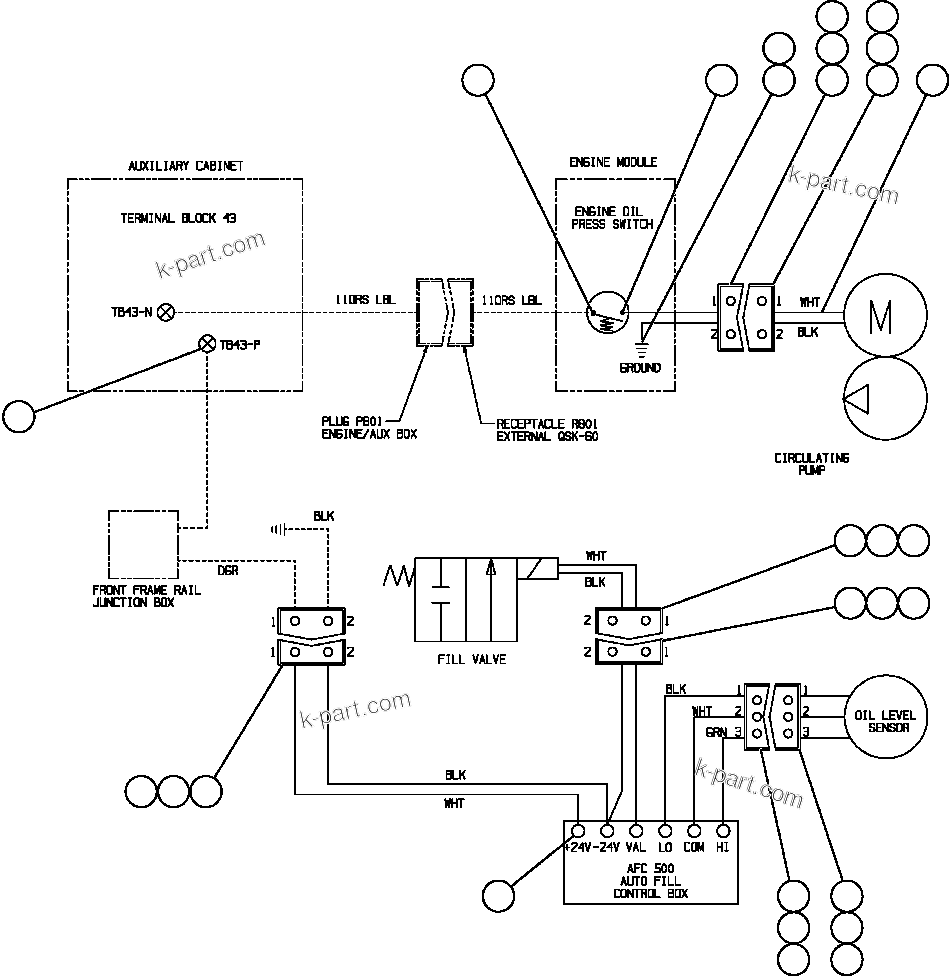 Komatsu parts book diagram for AFE57-X 830E-AC S/N A30101     HIBBING TACONITE: RESERVE SYSTEM WIRING