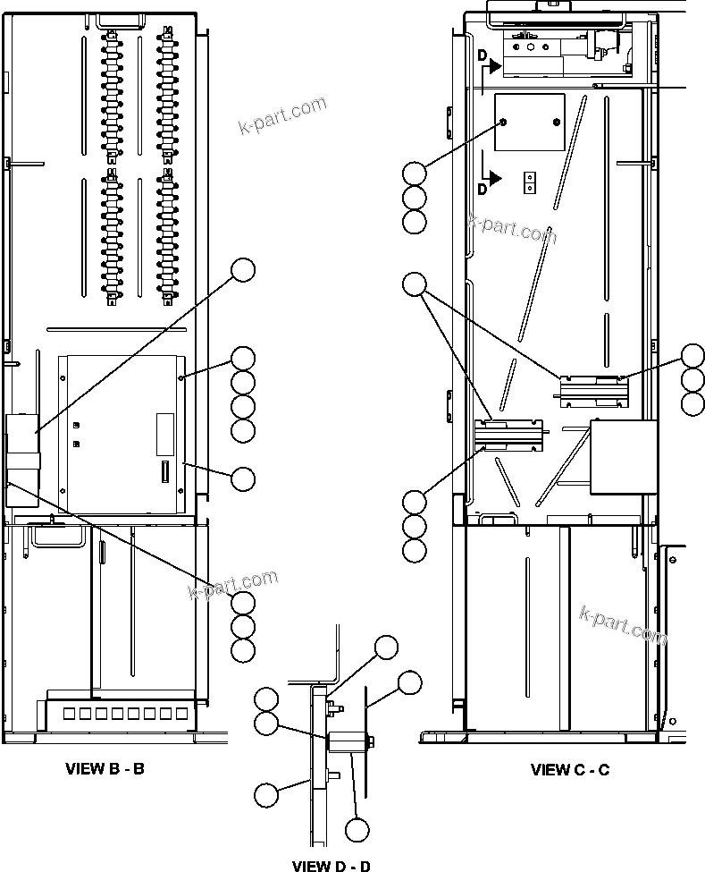 Komatsu parts book diagram for AFE57-X 830E-AC S/N A30101     HIBBING TACONITE: CONTROL CABINET - LEFT COMPARTMENT - 1 (PC2226)