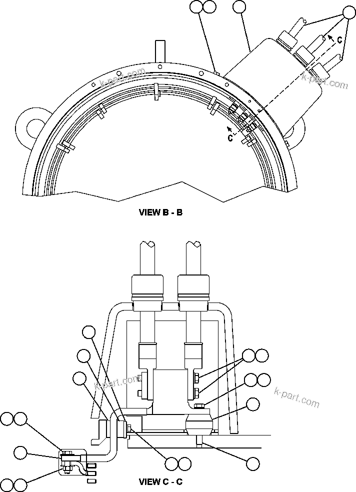 Komatsu parts book diagram for AFE57-X 830E-AC S/N A30101     HIBBING TACONITE: ALTERNATOR - MAIN ELECTRICAL CONNECTION