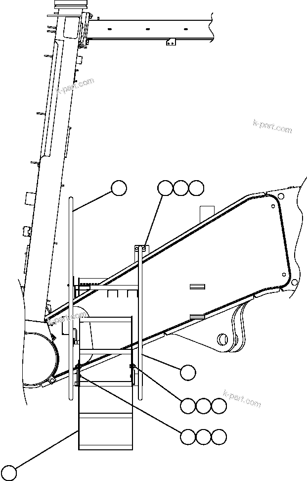 Komatsu parts book diagram for AFE59-A 930E-4 S/N A30465 - A30466    CODELCO GABY: ACCESS LADDER & HANDRAIL INSTALLATION