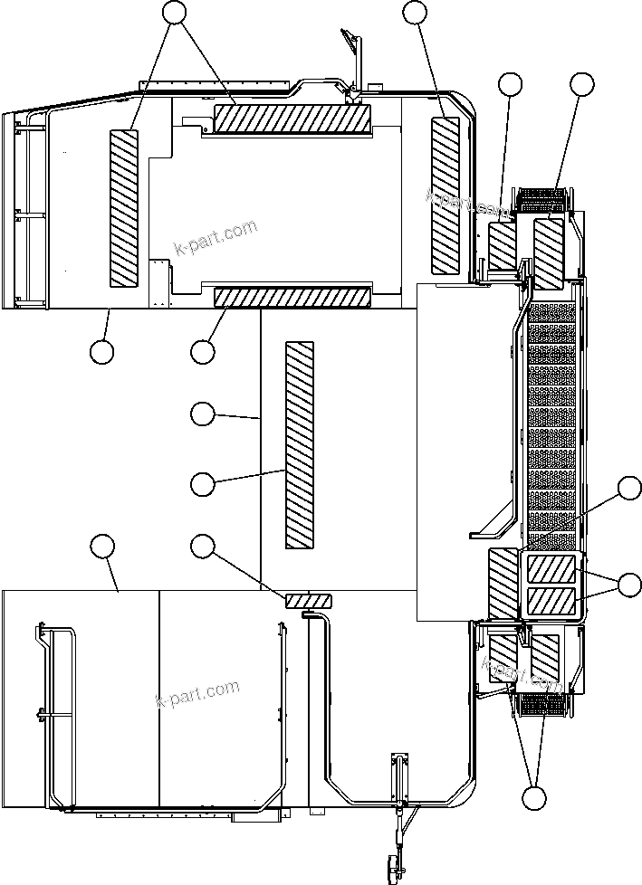 Komatsu parts book diagram for AFE59-A 930E-4 S/N A30465 - A30466    CODELCO GABY: DECK SECTIONS & SAFETY WALKS