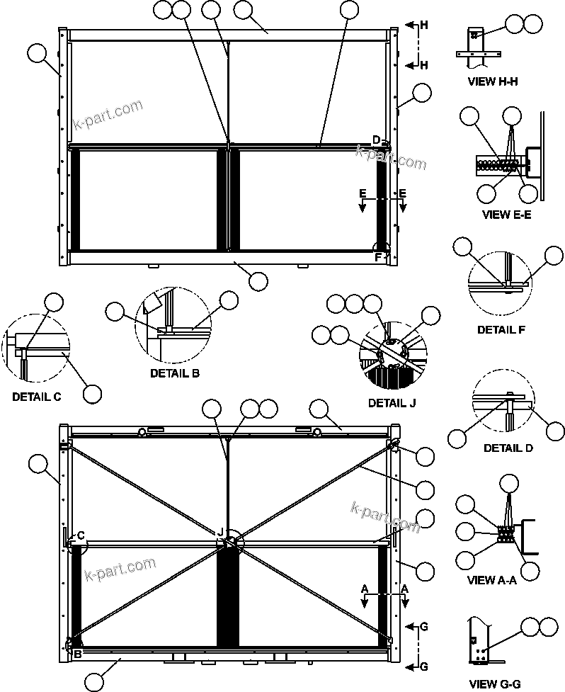 Komatsu parts book diagram for AFE59-A 930E-4 S/N A30465 - A30466    CODELCO GABY: LOW & HIGH TEMPERATURE CORES